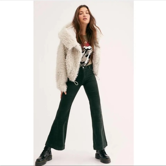 Free People One Zuri Parka Fuzzy Teddy Hooded Jacket Cream Sz S/P - Picture 4 of 14